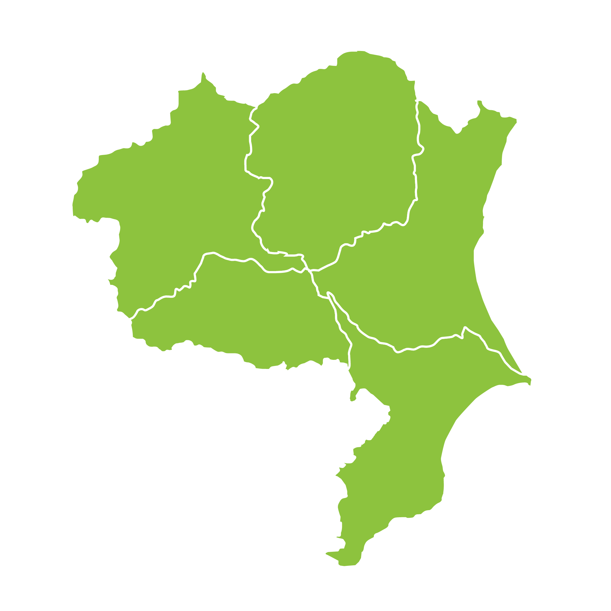 千葉、埼玉、栃木、茨城、群馬